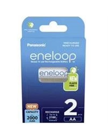 1x2 Panasonic Eneloop Mignon AA 2000mAh NiMH BK-3MCDE/2BE