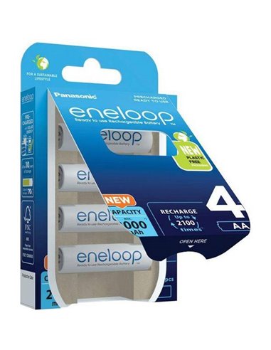 1x4 Panasonic Eneloop Mignon AA 2000mAh NiMH BK-3MCDE/4BE