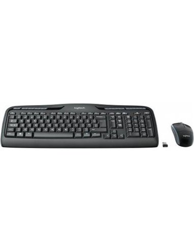 Logitech Wireless Combo MK330 keyboard Mouse included USB QWERTY US International Black