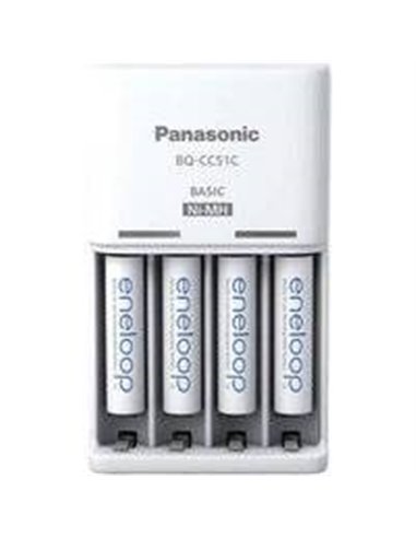 Panasonic Eneloop Basic Charger BQ-CC51 incl. 4xAAA K-KJ51MCD04E