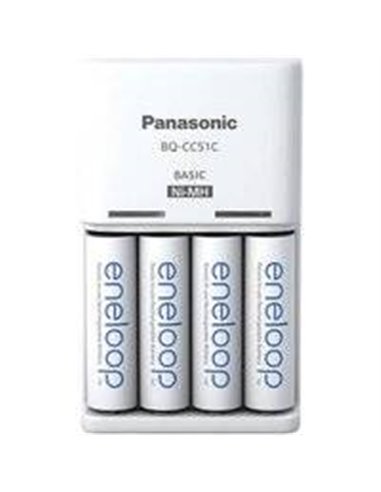 Panasonic Eneloop Basic Charger BQ-CC51 incl. 4xAA K-KJ51MCD40E