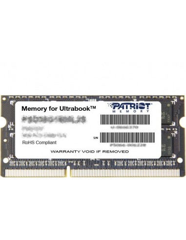 Patriot SO-DIMM 4GB DDR3-1600 DR, memory (PSD34G1600L2S)