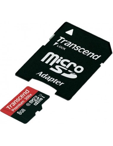 Transcend microSD 8GB memory card (TS8GUSDU1)