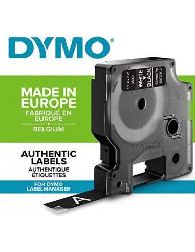 Dymo D1 12mm White/Black labels 45021