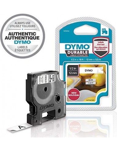 Dymo D1 Durable Labels 12 mm x 3 m black to orange