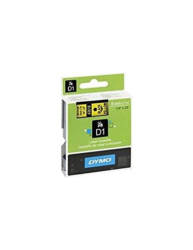 Dymo D1 6mm Black/Yellow labels 43618