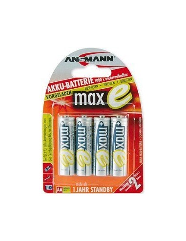 1x4 Ansmann maxE NiMH rech.bat. Mignon AA 2100 mAh german