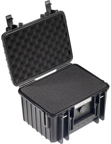 B-W Outdoor Case Type 2000 black with pre-cut foam insert