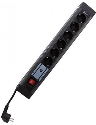 REV Surge protector     6-fold 3,0 m Supra-Guard black