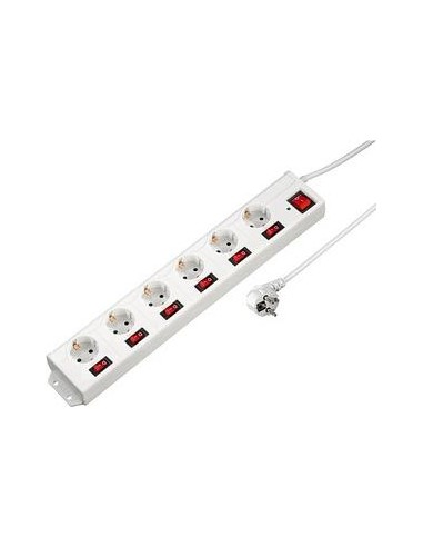 Hama Socket Line 6+1 XL single switchable white