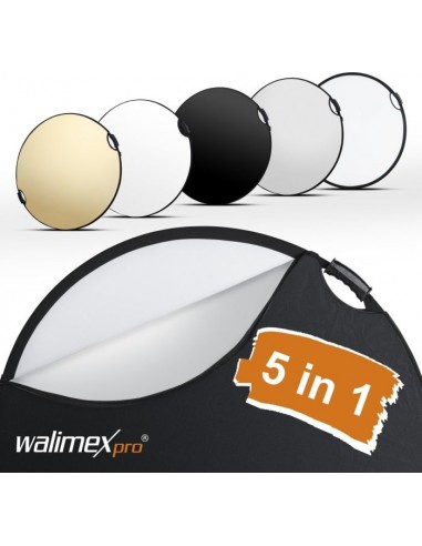 walimex 5in1 Foldable Reflector wavy comfort 107cm with Handles