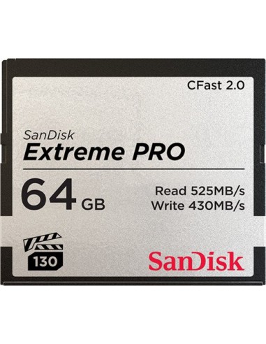 SanDisk CFAST 2.0 VPG130    64GB Extreme Pro     SDCFSP-064G-G46D