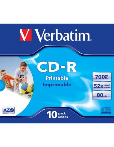 1x10 Verbatim Data Life Plus JC CD-R 80 / 700MB, 52x, printable