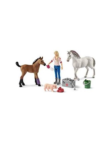 Schleich Farm World       42486 Vet visiting Mare and Foal