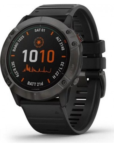 Garmin fenix 6X Solar Titanium DLC black/grey