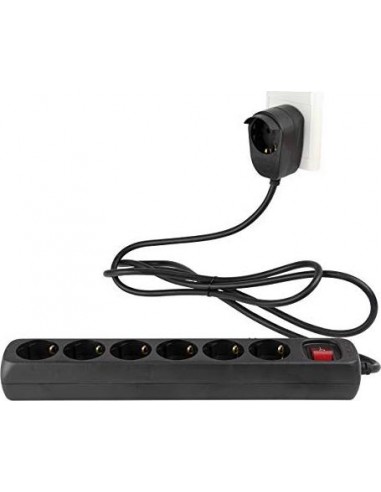 REV power strip 6+1-fach 2m black Powersplit