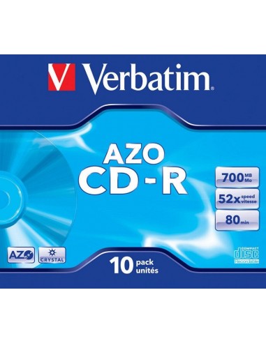 1x10 Verbatim Data Life plus CD-R 80 / 700MB, 52x Speed JC