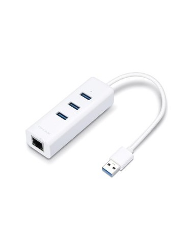 3-port USB 3.0 Hub - Gigabit Ethernet adapter, USB hub