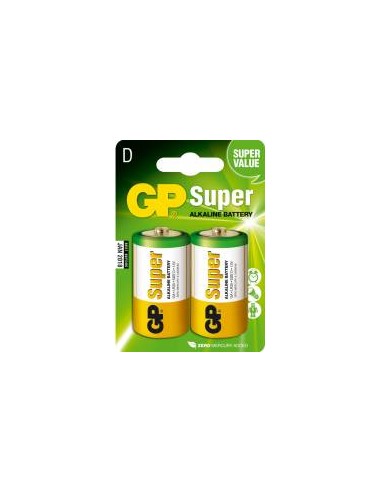 1x2 GP Super Alkaline 1,5V D Mono LR20             03013AC2