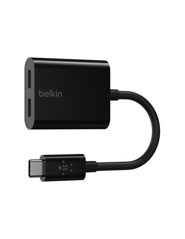 Belkin RockStar Connect USB-C Audio + Charge adapter black