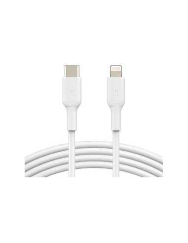 Belkin Lightning/USB-C Cable 1m PVC, mfi certified, white