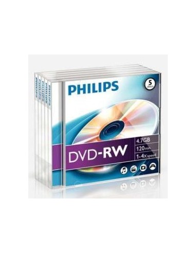 1x5 Philips DVD-RW 4,7GB 4x JC