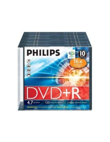 1x10 Philips DVD+R 4,7GB 16x SL